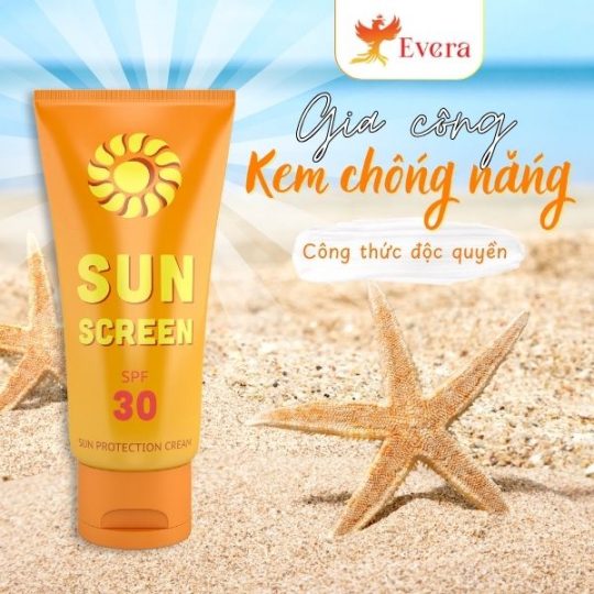 Gia công kem chống nắng theo yêu cầu - Evera Cosmetic