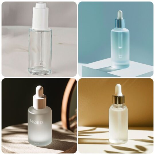 chai thủy tinh serum màu trắng 100ml