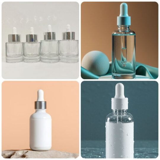 chai thủy tinh serum màu trắng 100ml
