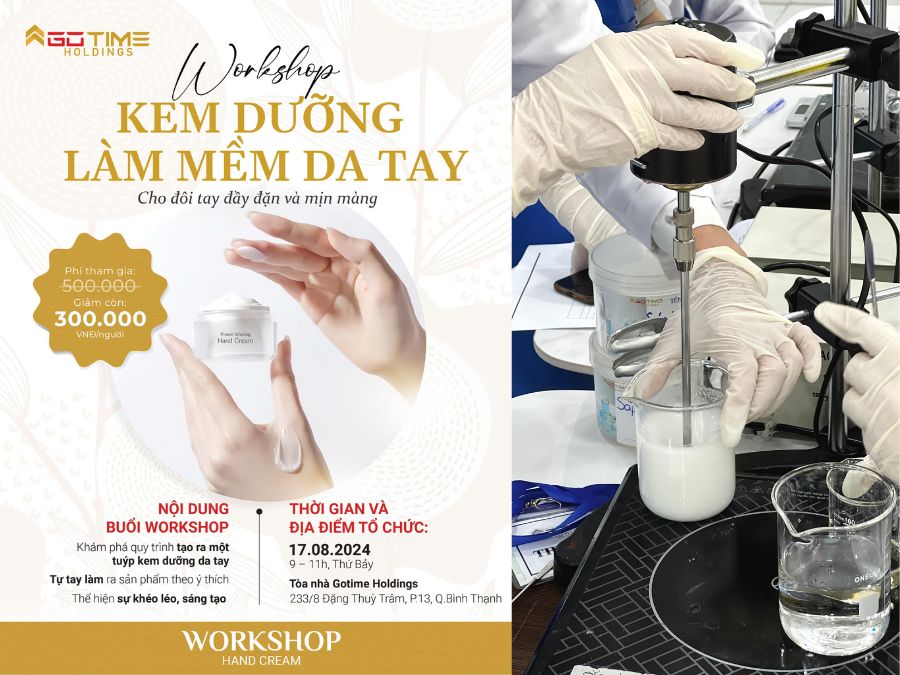 Workshop 17-8: Tự tay làm kem dưỡng mềm da tay cùng nhà Evera