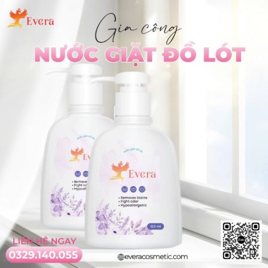 Gia công nước giặt đồ lót: Sạch khuẩn, thơm mát, an toàn