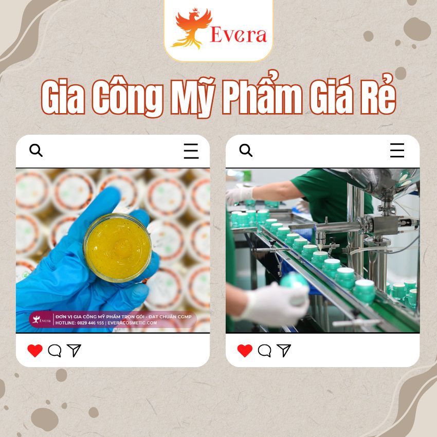 Gia công mỹ phẩm giá rẻ