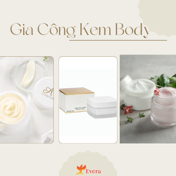 Gia công kem body trắng da